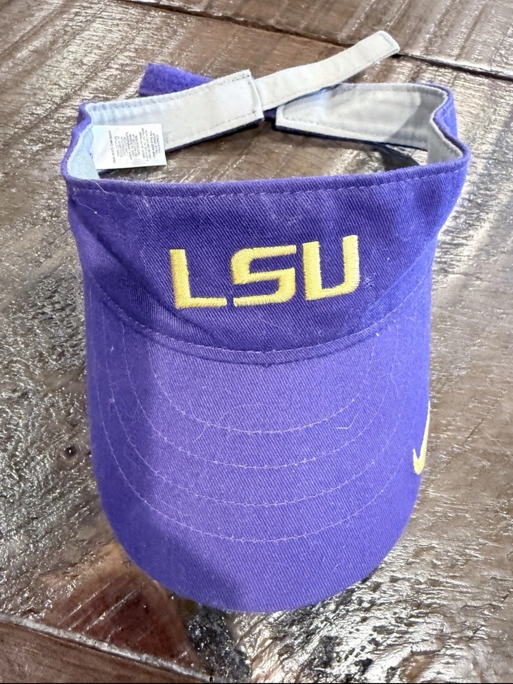 Nike Purple LSU Visor with Gold Embroidery